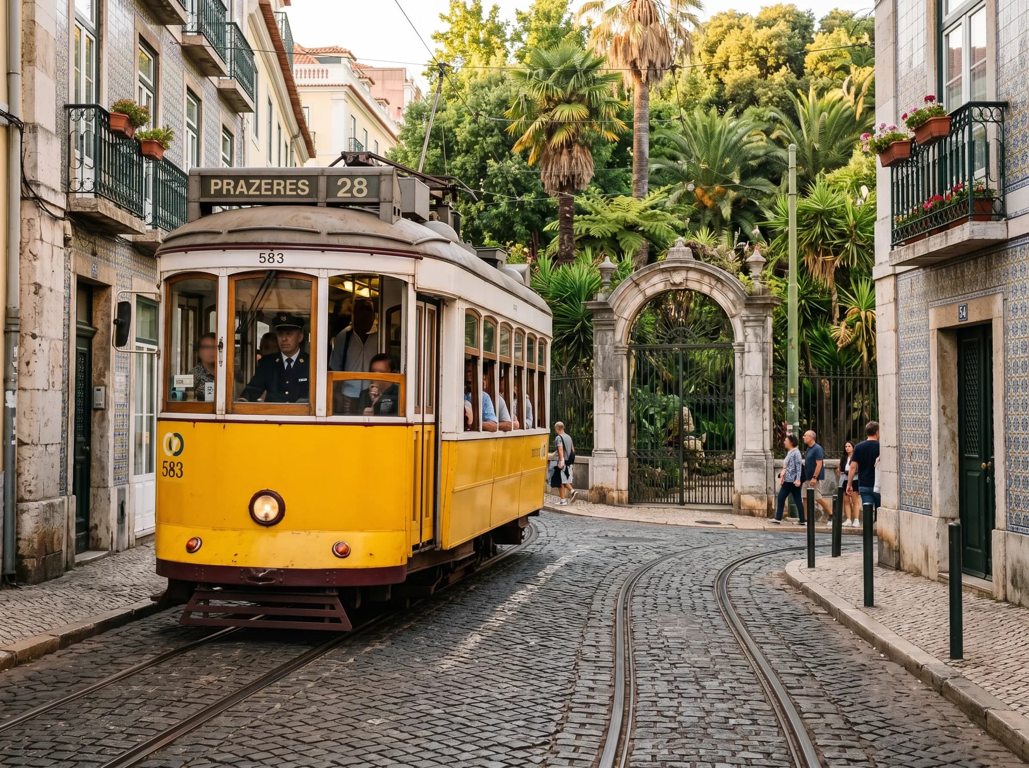 Historic Tram 28 in Lisbon