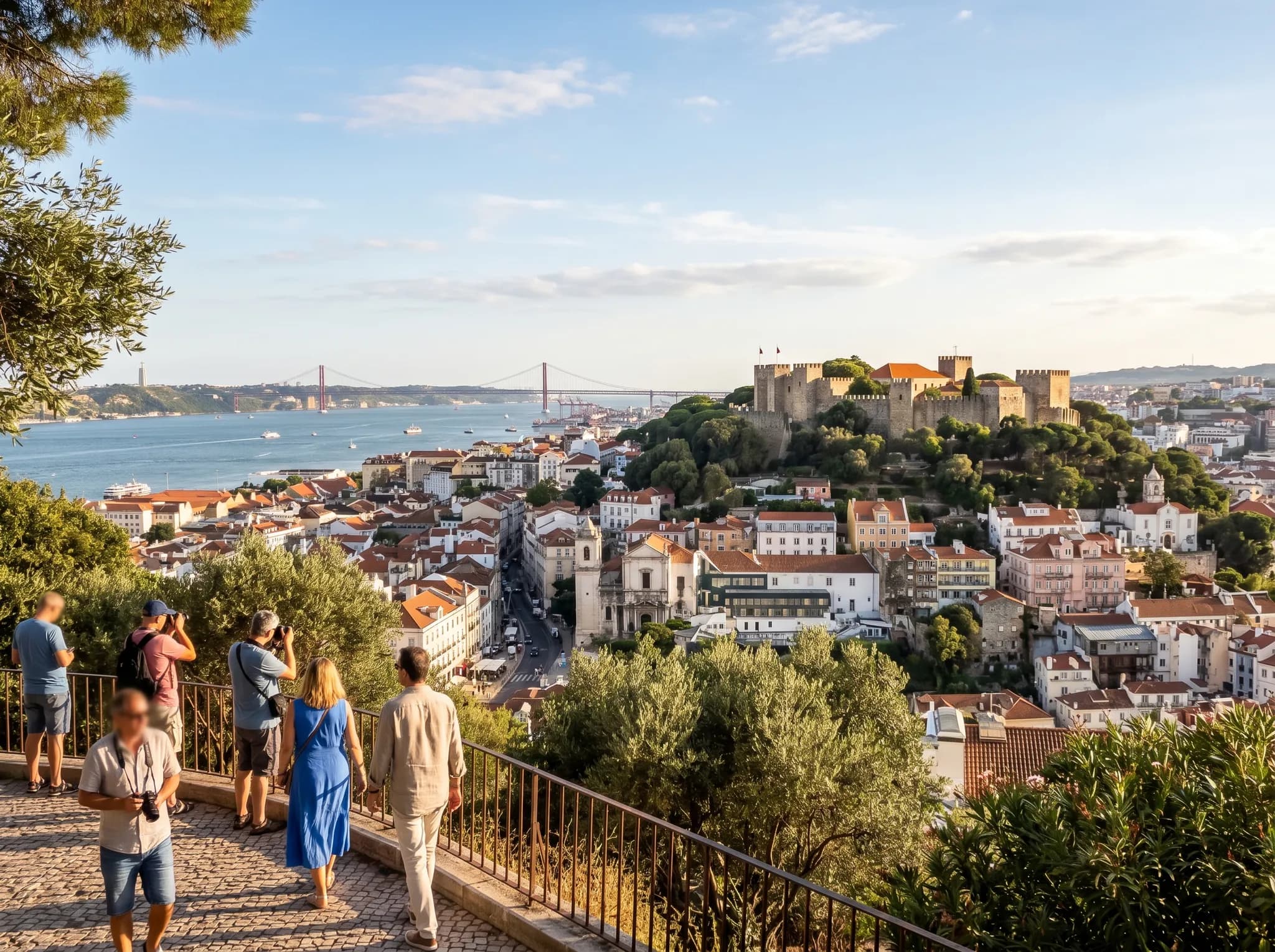 View of São Jorge Castle from Senhora do Monte