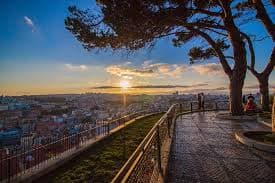 Panoramic view of Lisbon from Miradouro da Senhora do Monte