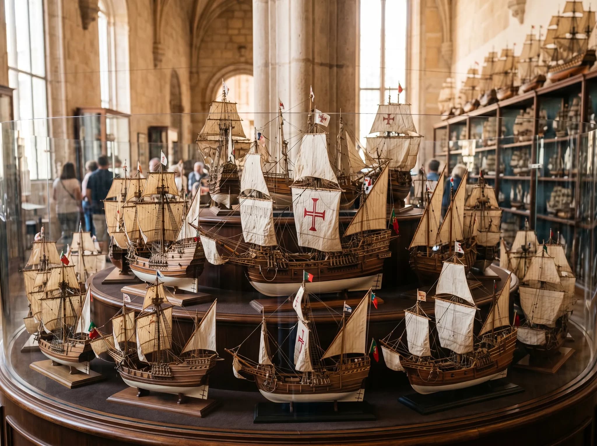 Collection of historic ship models at the Maritime Museum
