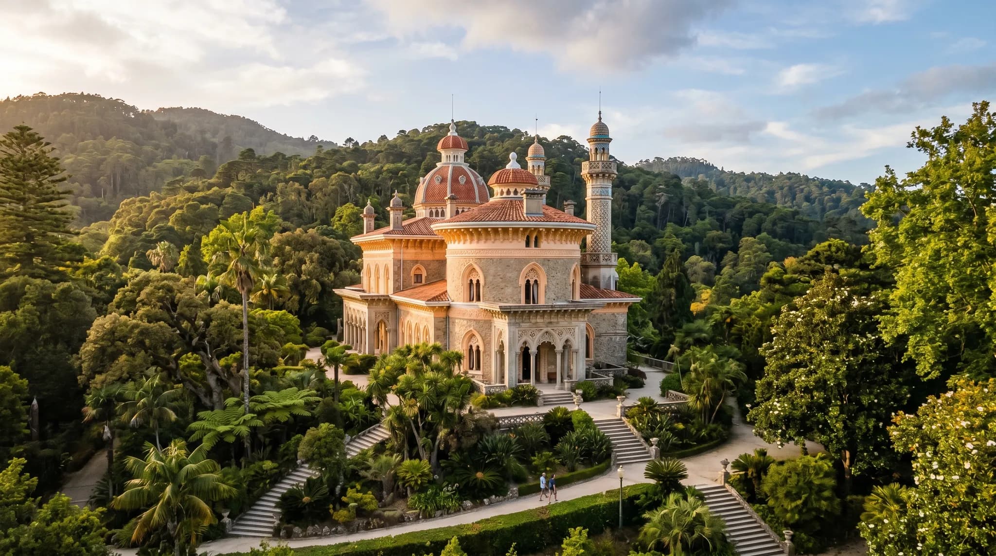 Palácio de Monserrate with distinctive Moorish-Indian architecture and domed towers