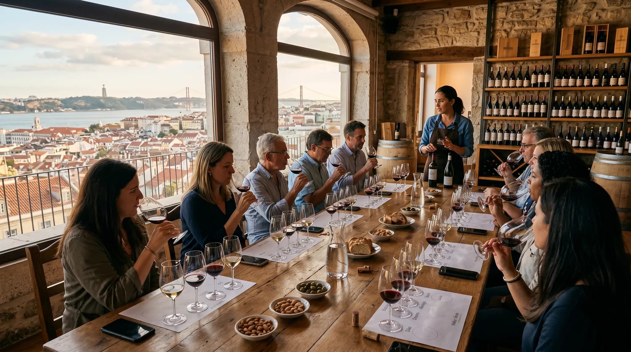 Portuguese wine tasting with regional wines