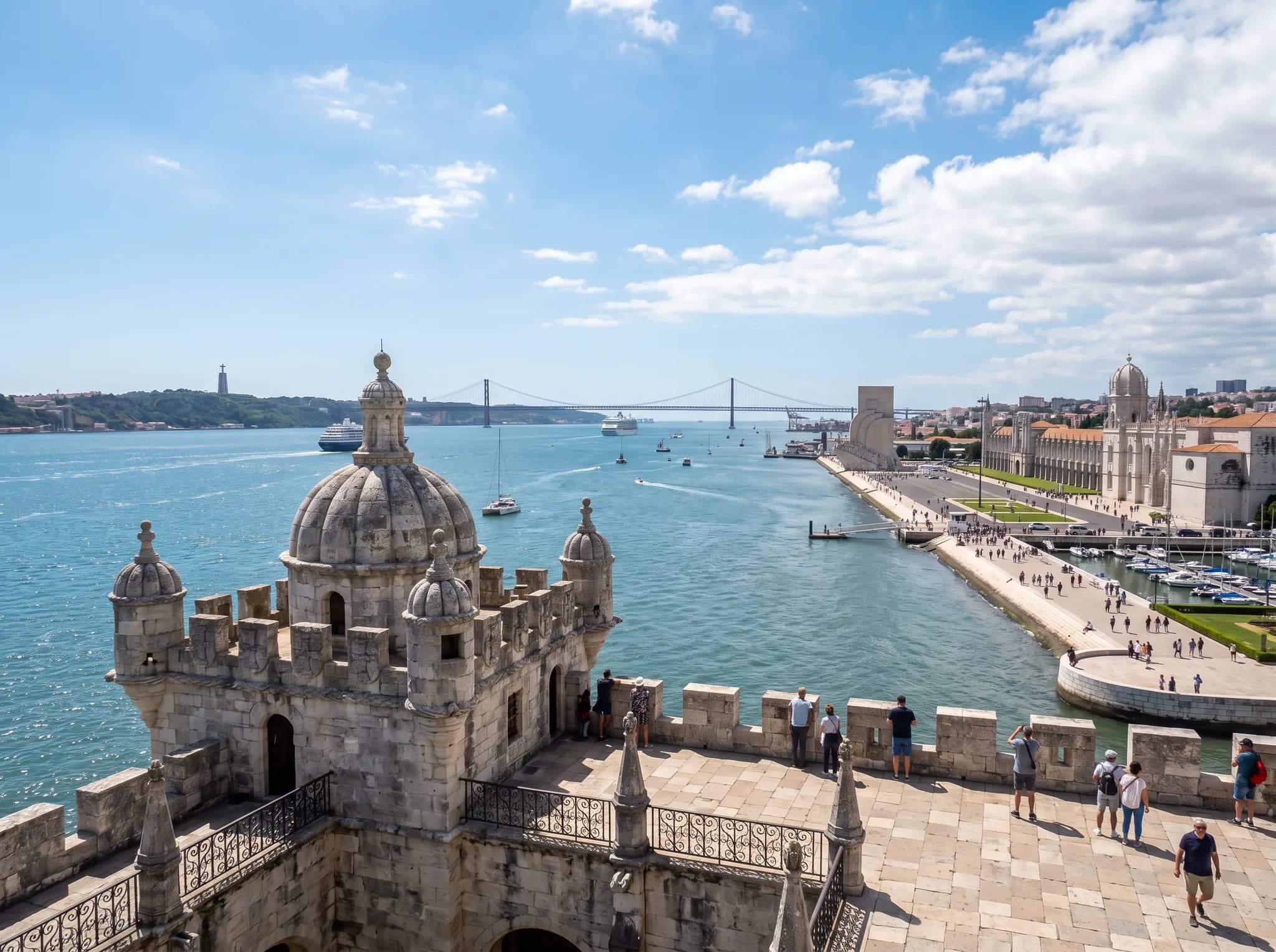 View from Belem Tower terrace