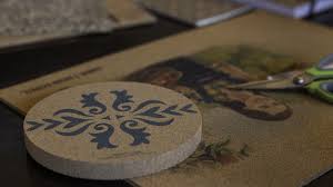 Participants creating cork crafts in Lisbon workshop