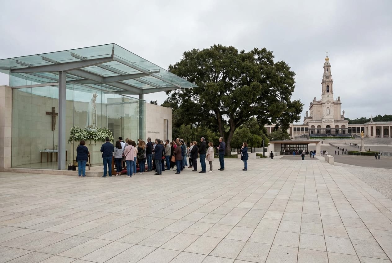 Capela das Aparições - Chapel of the Apparitions at night